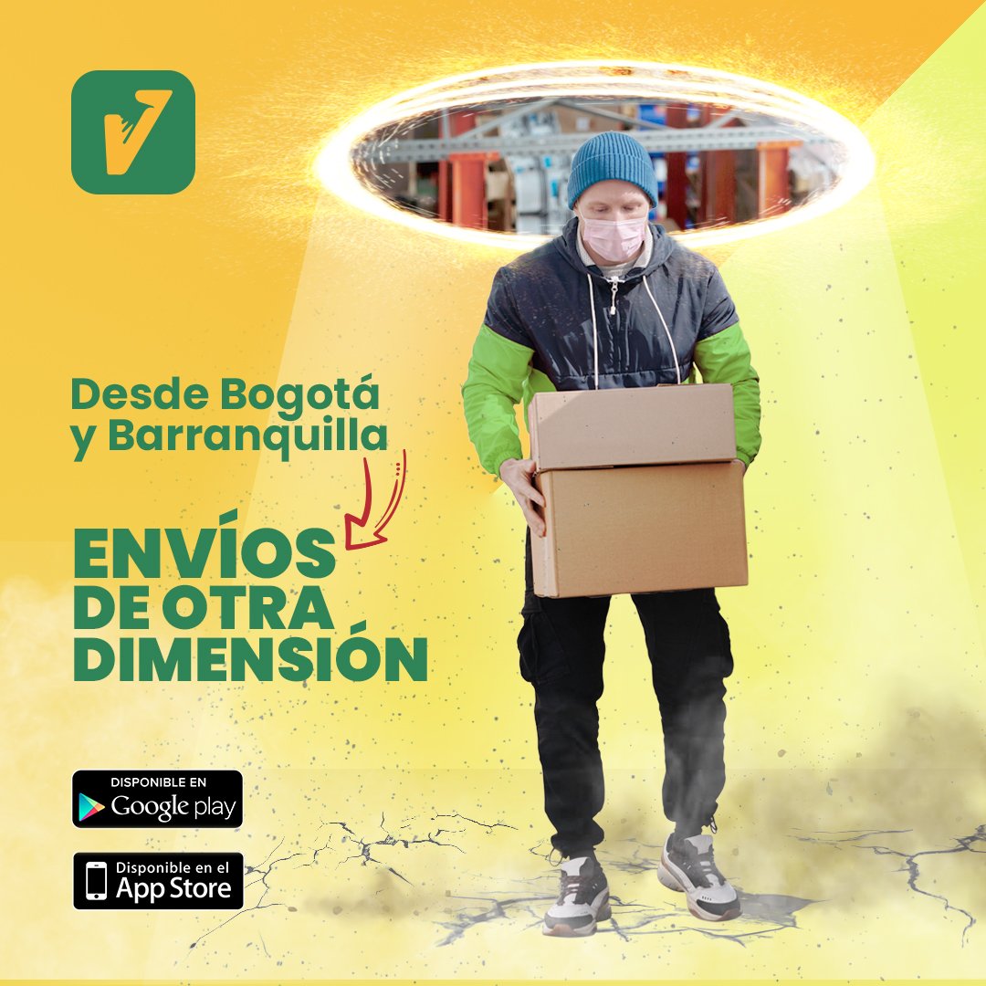 Pieza gráfica de la app de Llévalo con pantallas de la tienda
